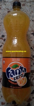 1 Flasche Fanta org. mit Orange, ohne Zucker, 2 Liter