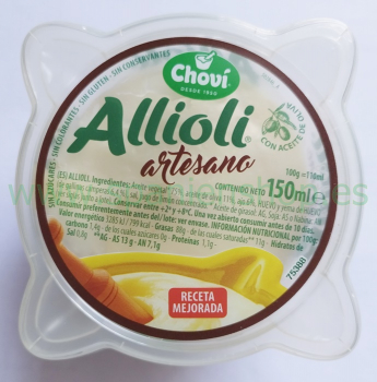 Chovi Allioli artesano with olive oil, 150 ml
