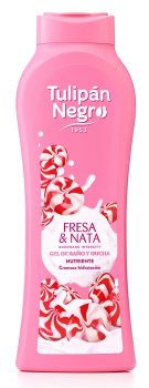 Tulipán Negro Gel baño y ducha Fresa & Nata, 650 ml