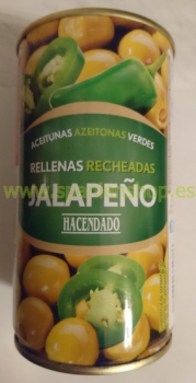 Hacendado Oliven gefüllt mit Jalapeños, 350 gr