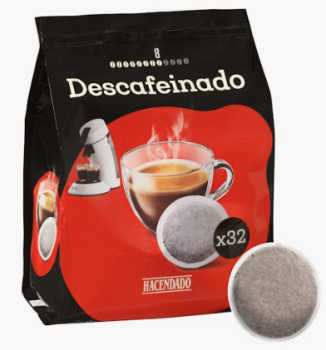Hacendado decaf, 32 Coffee Pads, 224 gr.