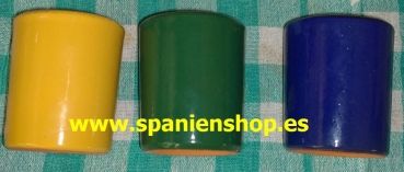 Trinkbecker aus Ton emalliert o,1l versch. Farben