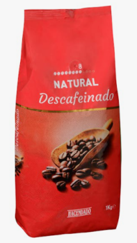 Hacendado natural entkoffeiniert, ganze Bohne 1 kg