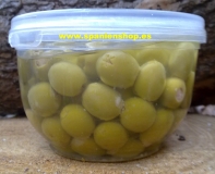 Oliven, klein,  gefüllt mit Boqueron (kleine Sardellen) 500 gr
