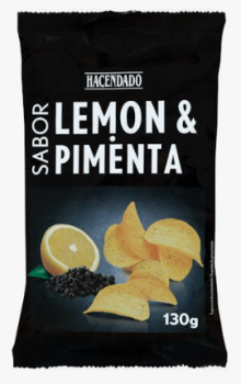 Hacendado Kartoffelchips mit Zitrone und Pfeffergeschmack, 130gr. MD