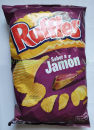 Serrano ham flavour potato crisps, Ruffles 150gr.