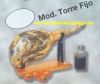 Schinkenständer "Torre fijo" aus Holz m. Messer und Schärfer