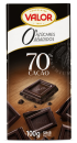 Valor Dunkle Schokolade 70%,OHNE Zuckerzusatz, OHNE Gluten, 100g - DI